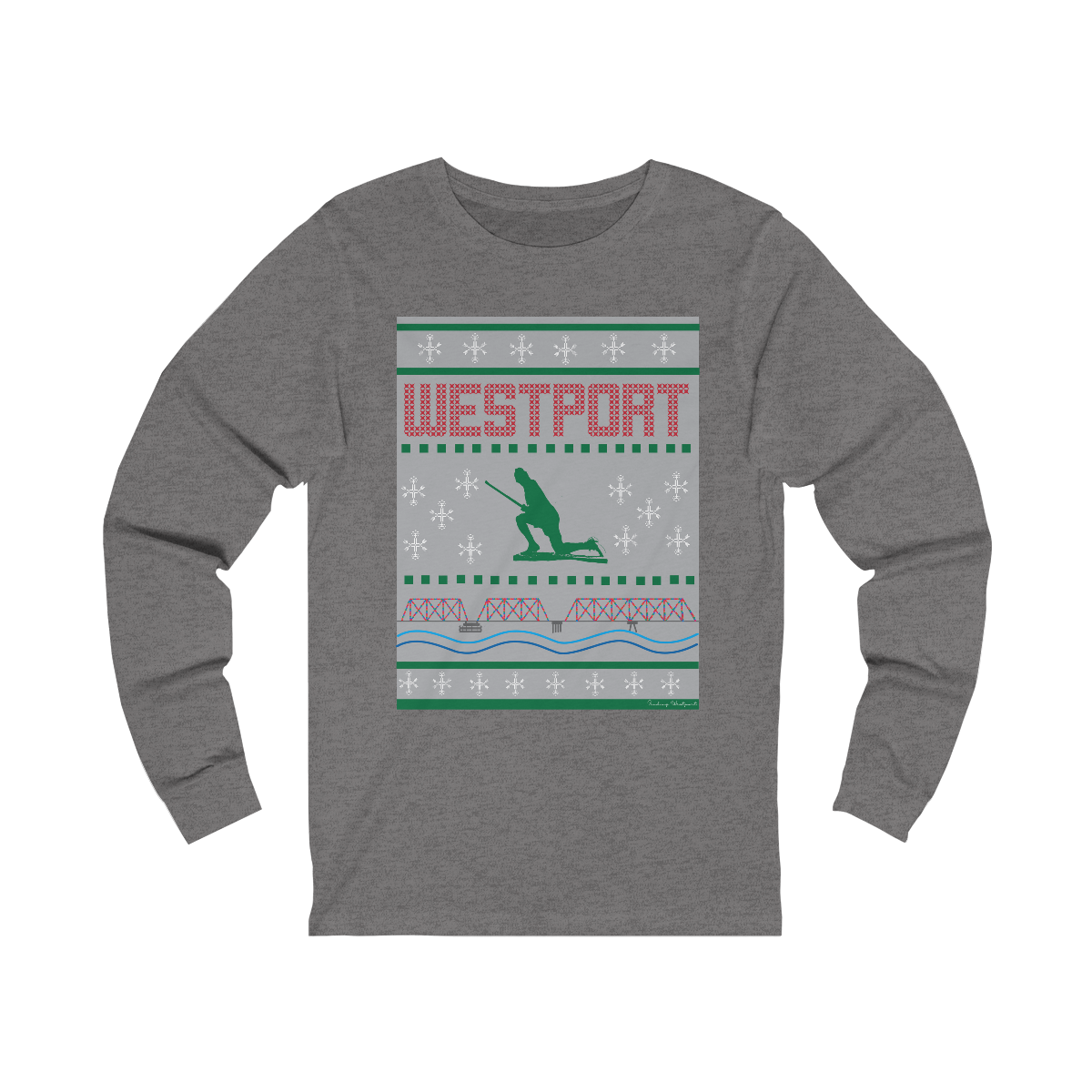 westport ct / connecticut ugly christmas sweater long sleeve shirt