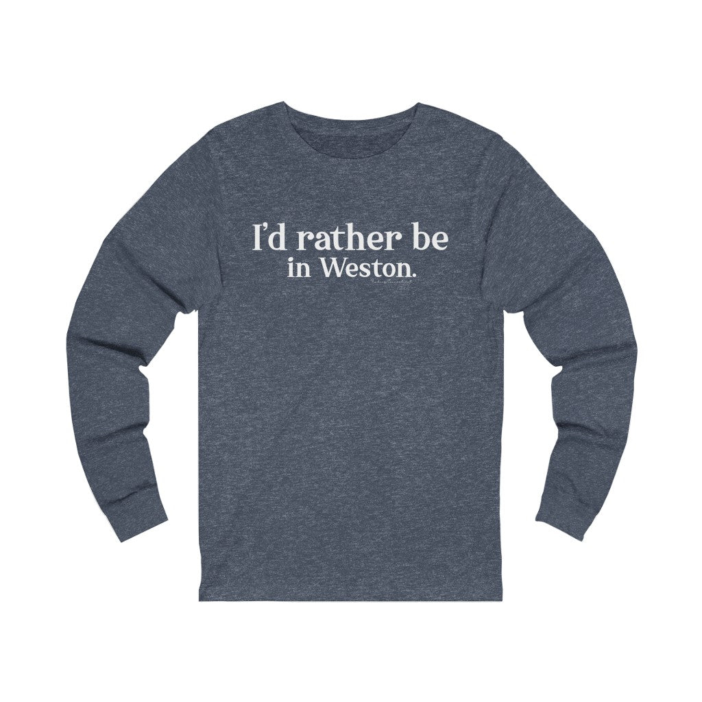 I’d rather be in Weston. Weston Connecticut tee shirts, hoodies sweatshirts, mugs and other apparel, home gifts and souvenirs. Proceeds of this collections goes to help Finding Connecticut’s brand. Free USA shipping