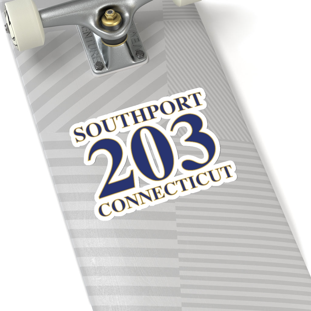 Southport 203 Connecticut Kiss-Cut Stickers