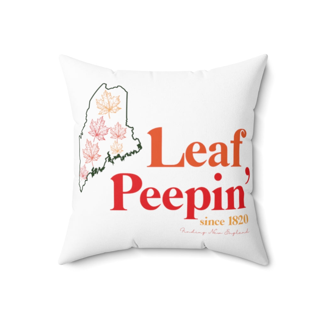 Leaf Peepin' Maine Show your love for the fall season with this Leaf Peepin' collection. From the traveler to the local, this collection is inspired for anyone who loves the crisp air and colorful autumn season. Proceeds of this collection go to help grow Finding New England's brand.