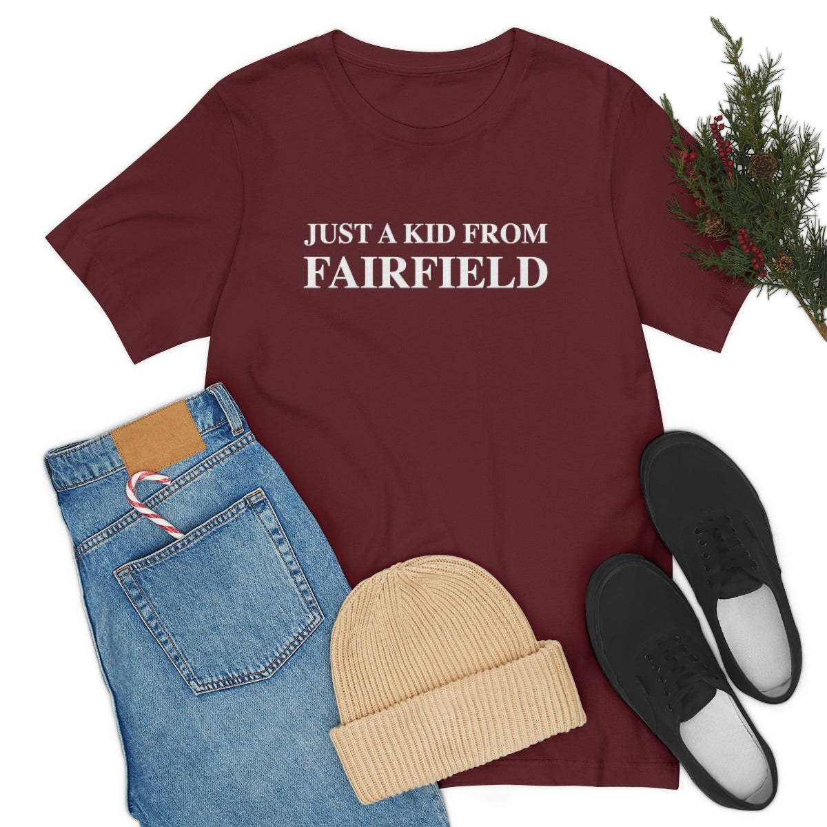 Just a kid from Fairfield Unisex Jersey Short Sleeve Tee