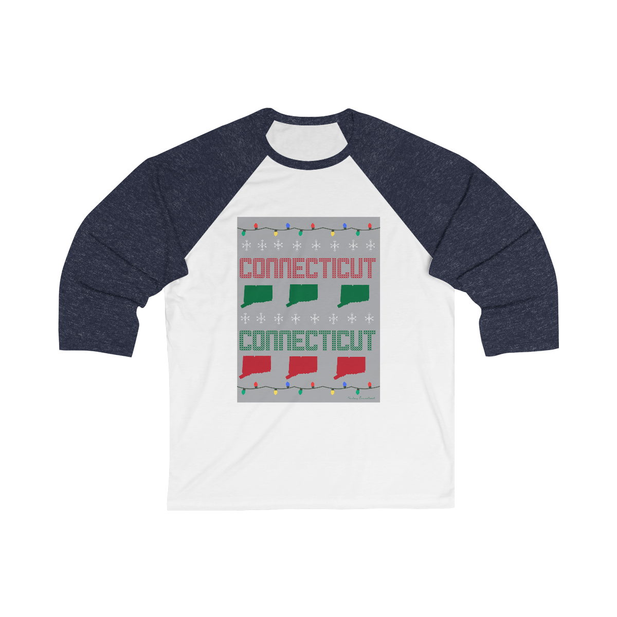 connecticut ugly holiday tee shirt