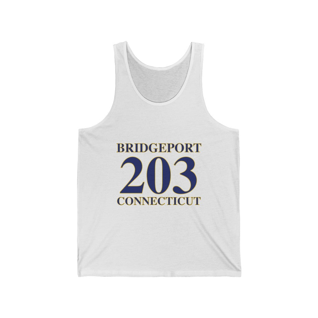 Bridgeport 203 Conneticut unisex tank top shirt // bridgeport, connecticut // finding connecticut