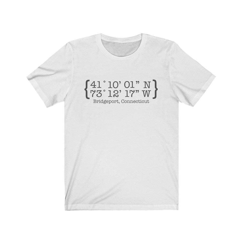 Bridgeport Coordinates t shirt // Bridgeport ct / FInding Connecticut