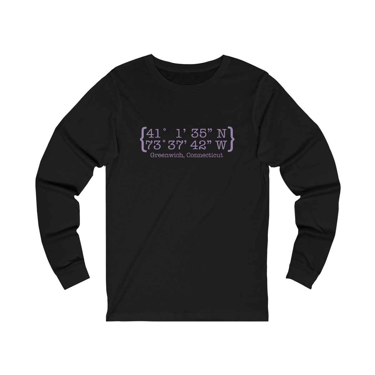 greenwich ct / connecticut long sleeve tee shirt
Greenwich Coordinates // greenwich Connecticut unisex long sleeve t shirt // finding connecticut