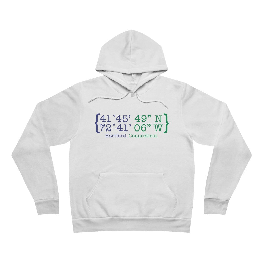 Hartford Coordinates Unisex Sponge Fleece Pullover Hoodie Proceeds help grow Finding Connecticut's website and brand. Click here to return to our home page.
Hartford Coordinates // hartford connecticut unisex hoodie // finding connecticut