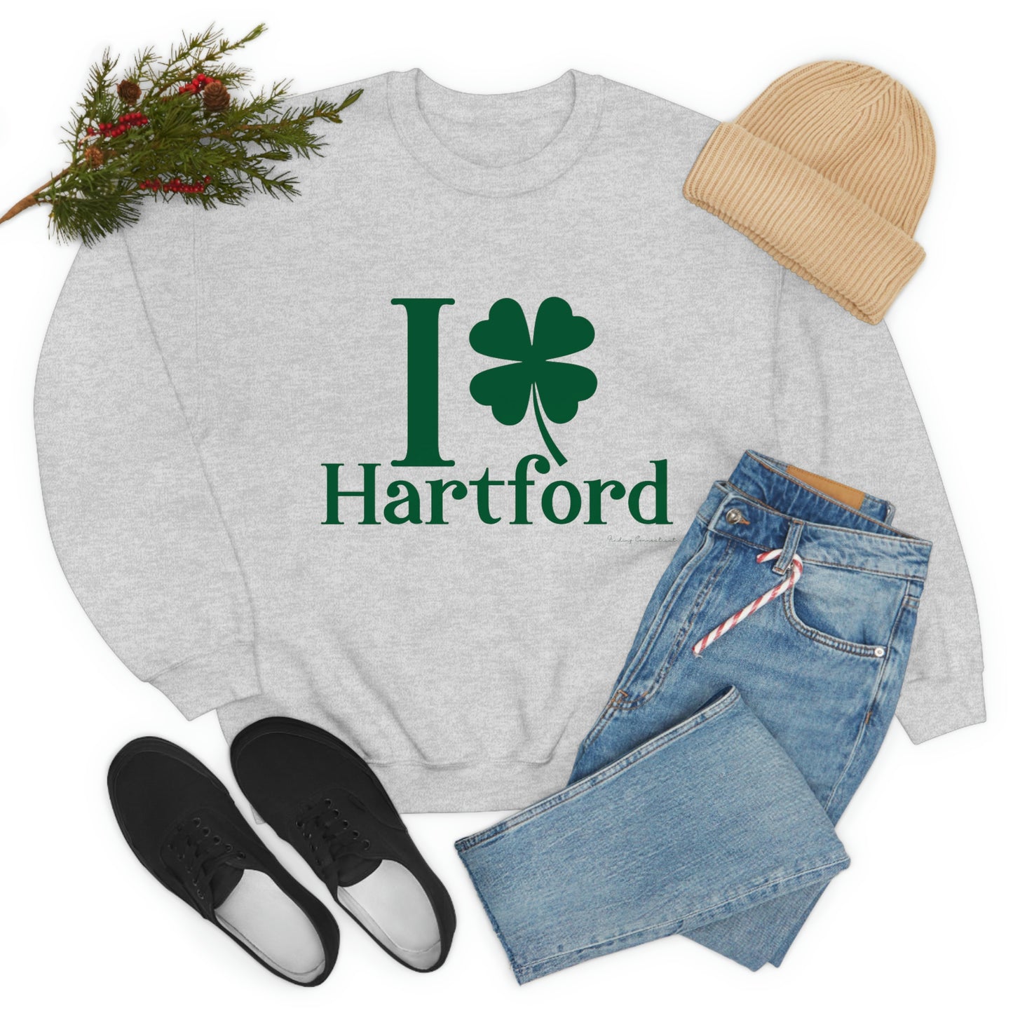 I clover hartford /// hartford CT st patricks day unisex sweattshirt / finding connecticut
