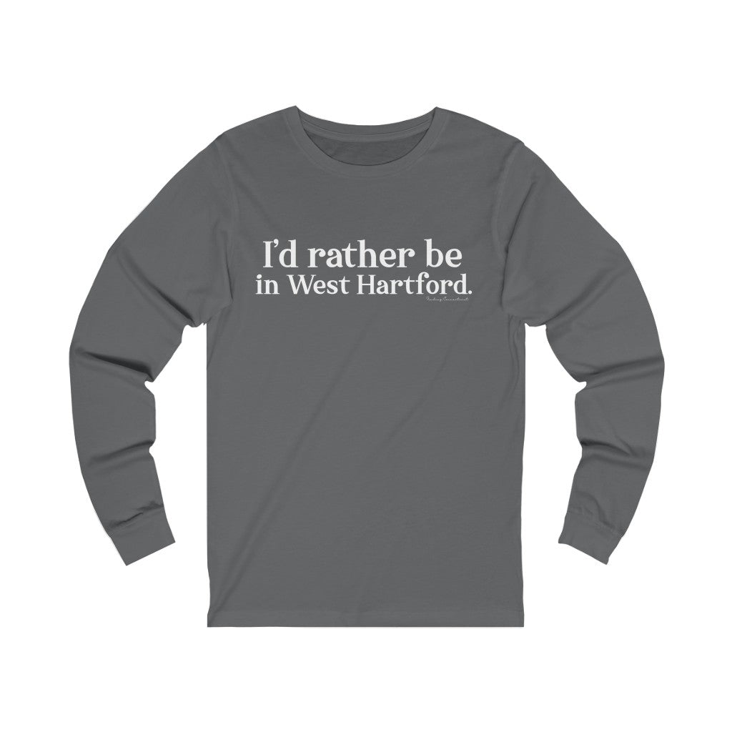 West Hartford CT shirt. I’d rather be in West Hartford long sleeve tee shirt. West Hartford Connecticut tee shirts, hoodies sweatshirts, mugs, and other apparel, home gifts, and souvenirs. Proceeds of this collection go to help Finding Connecticut’s brand. Free USA shipping.
I'd rather be in West Hartford // west hartfor ct long sleeve t shirt // Finding Connecticut