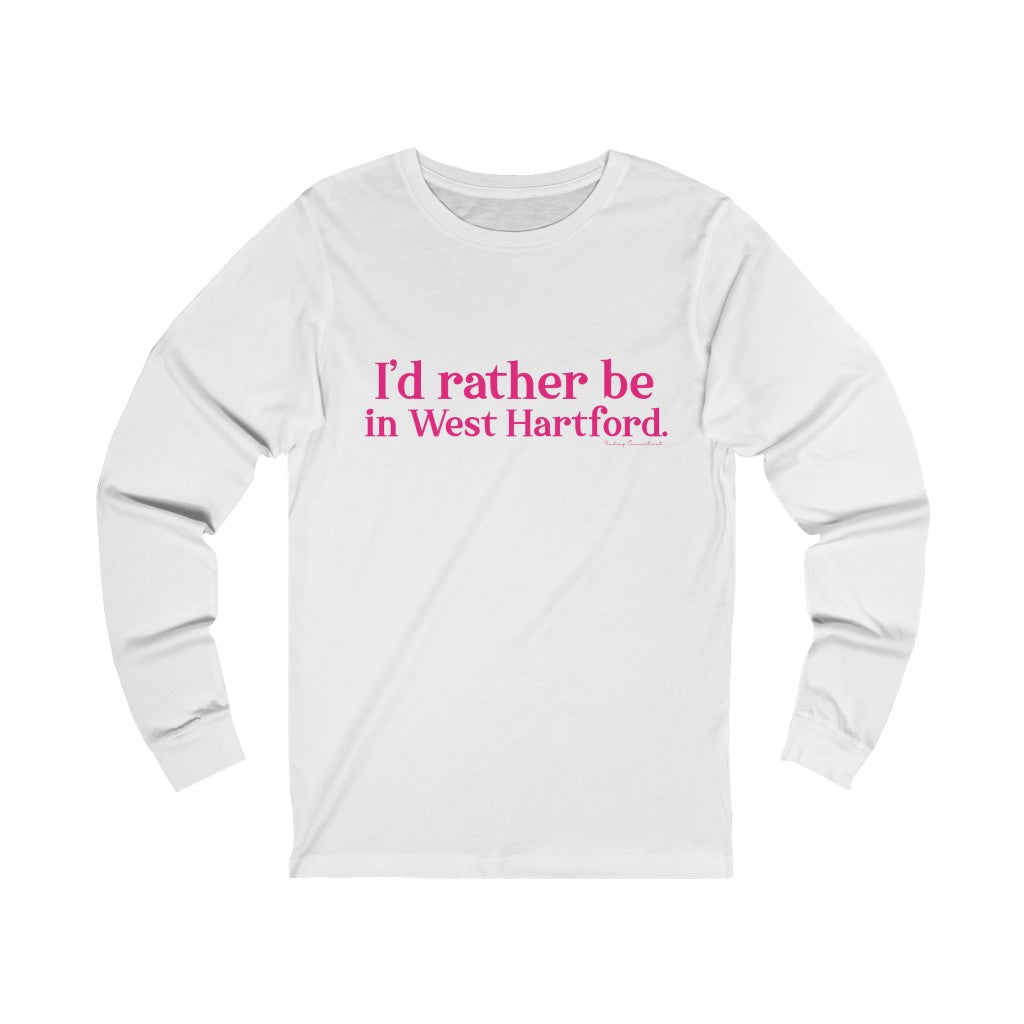 West Hartford Connecticut Shirt. I’d rather be in West Hartford long sleeve tee. West Hartford Connecticut tee shirts, hoodies sweatshirts, mugs, and other apparel, home gifts, and souvenirs. Proceeds of this collection go to help Finding Connecticut’s brand. Free USA shipping.
I'd rather be in West hartford / West hartford Connecticut long sleeve t shirt // Finding Connecticut
