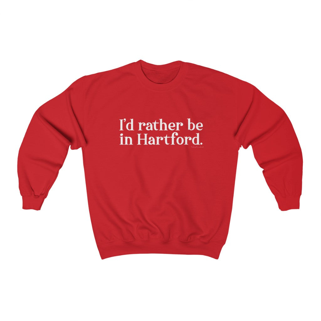 I’d rather be in Hartford Unisex Heavy Blend Crewneck Sweatshirt Proceeds of this collection go to help build Finding Connecticut’s website and brand. • Free USA shipping. Click here to go to our home page
I'd rather be in hartford // hartford ct sweatshirt // finding conencticut