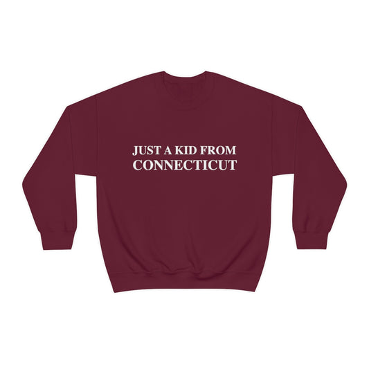 ct / connecticut unisex sweatshirt 
Just a kid from Connecticut // CT sweatshirts // finding connecticut
