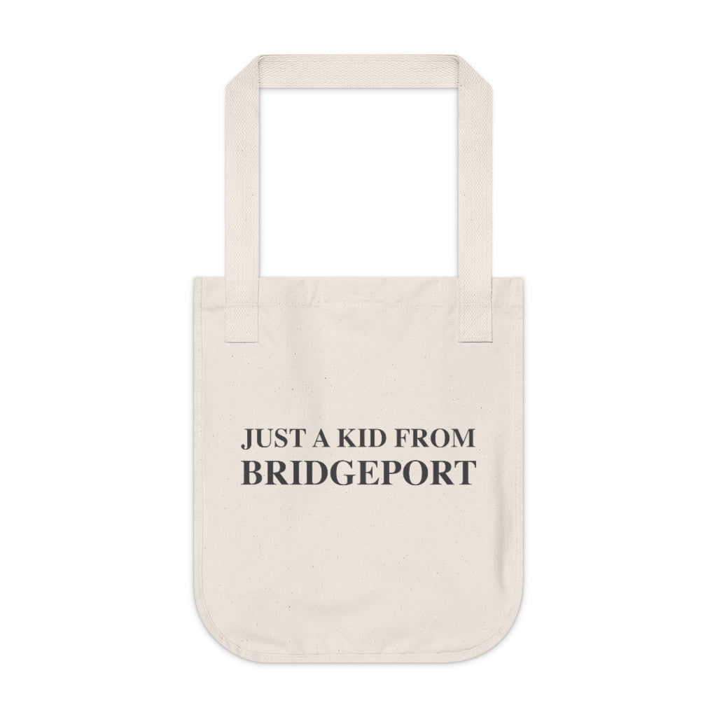 Just a kid from bridgeport canvas tote bag // Bridgeport ct // finding connecticut