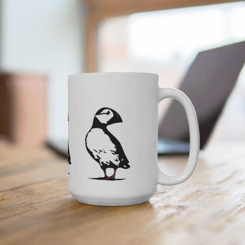 Puffin mug
Puffin Looking Back. Do you love Atlantic Puffin’s? We have plenty Puffin products including tee shirts, sweatshirts, mugs, greeting cards, home decor, and more! Free USA shipping on all products.
