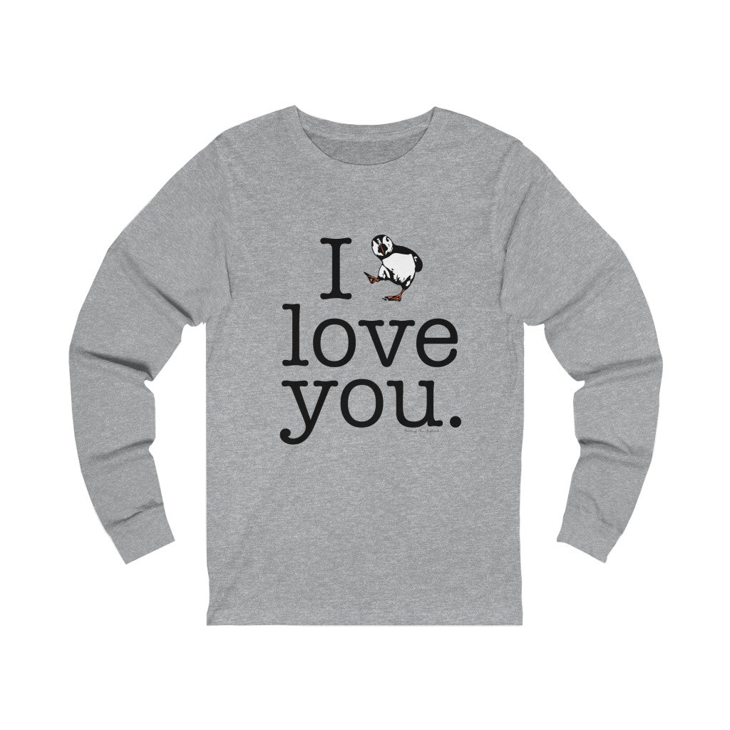 Puffins long sleeve tee shirt
I Puffin Love you. Do you love Atlantic Puffin’s? We have plenty Puffin products including tee shirts, sweatshirts, mugs, greeting cards, home decor, and more! Free USA shipping on all products.