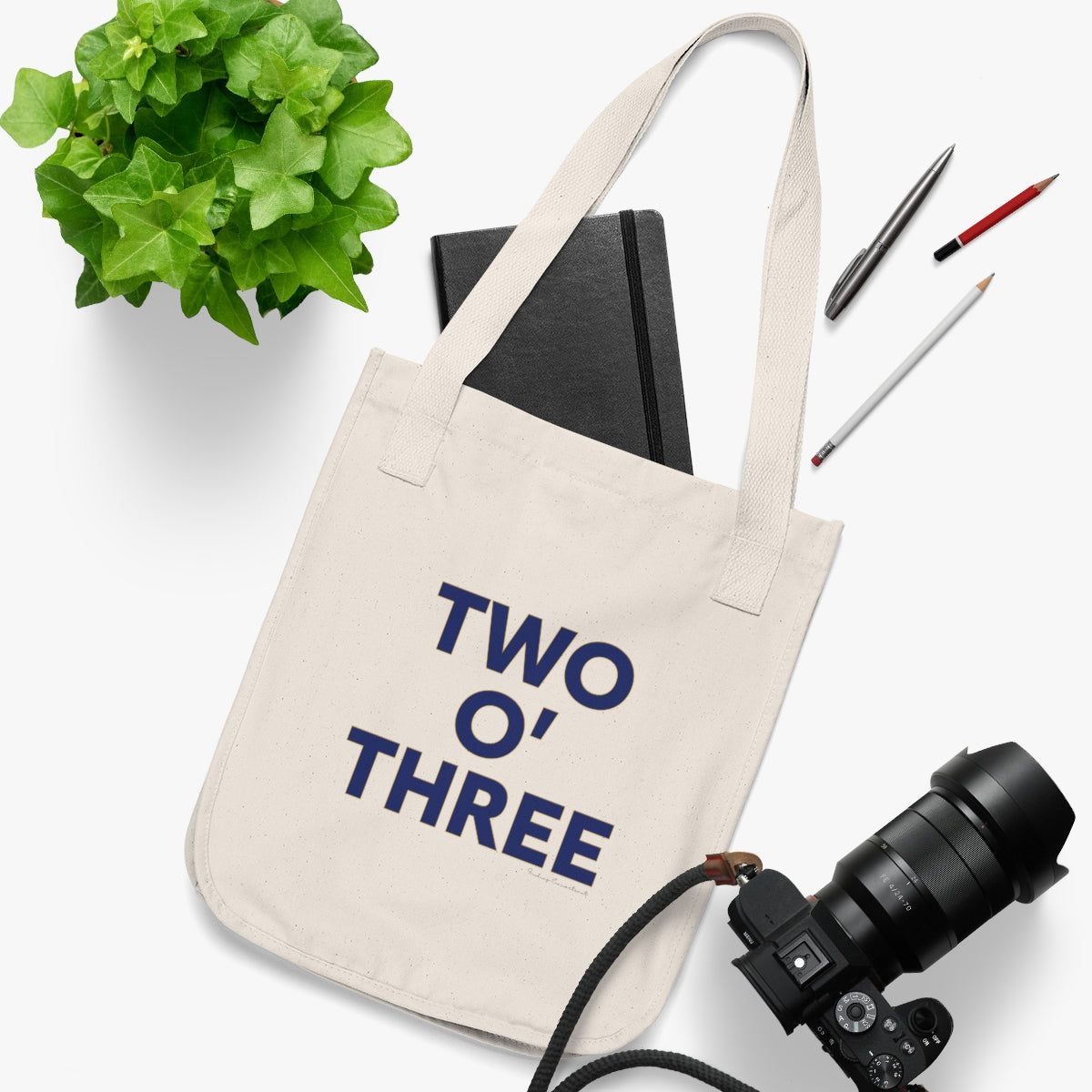 Two O' Three Organic Canvas Tote Bag