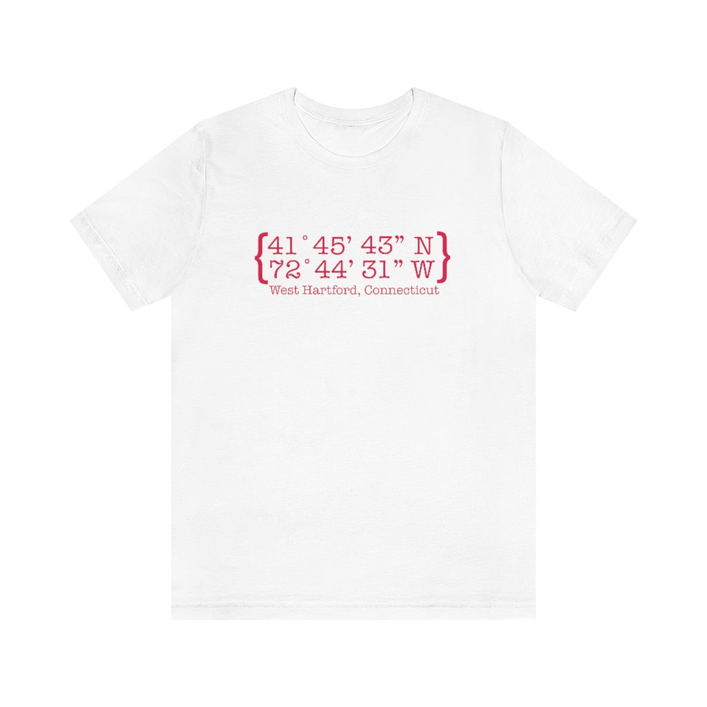 west hartford t shirt.
West Hartford Coordinates // West Hartford Connecticut t shirt // Finding Connecticut
