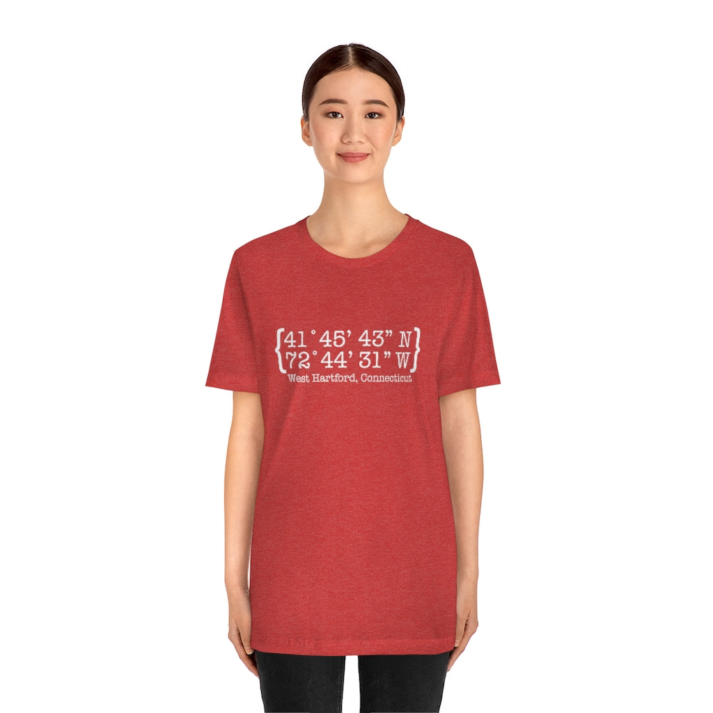 West Hartford Coordinates tee shirt. West Hartford Connecticut tee shirts, hoodies sweatshirts, mugs, other apparel, home gifts, and souvenirs. Proceeds of this collection go to help Finding Connecticut’s brand. Free USA shipping.
West Hartford Coordinates, West hartord ct t shirts // finding connecticut