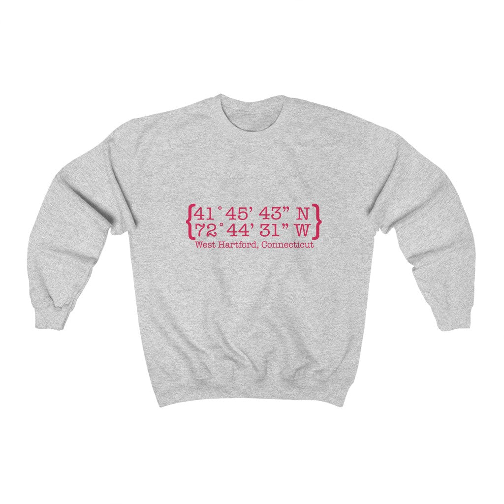 West Hartford Coordinates sweatshirt. West Hartford Connecticut tee shirts, hoodies sweatshirts, mugs, other apparel, home gifts, and souvenirs. Proceeds of this collection go to help Finding Connecticut’s brand. Free USA shipping.
West Hartford Coordinates // west hartford connecticut sweatshirt // finding connecticut