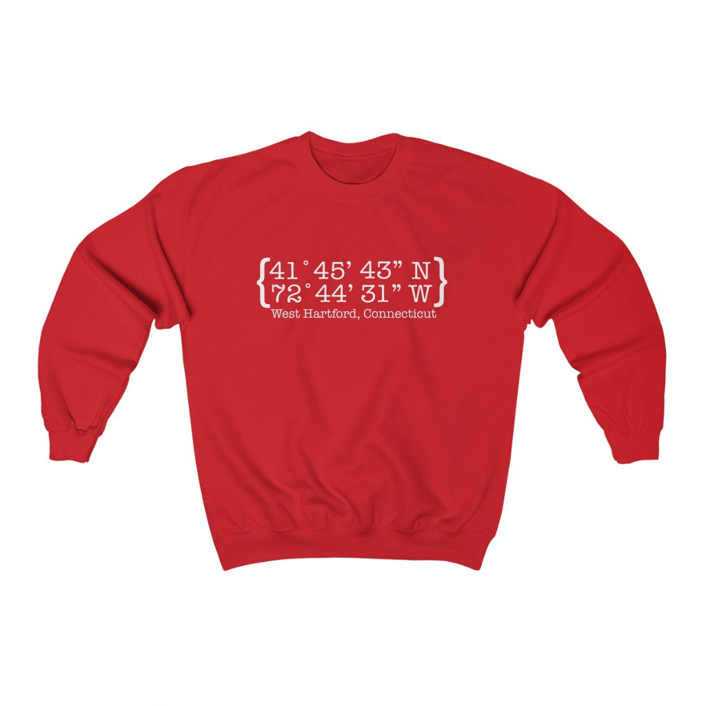 West Hartford Coordinates sweatshirt. West Hartford Connecticut tee shirts, hoodies sweatshirts, mugs, other apparel, home gifts, and souvenirs. Proceeds of this collection go to help Finding Connecticut’s brand. Free USA shipping.
West Hartford Coordinates // west hartford ct sweatshirt // finding connecticut