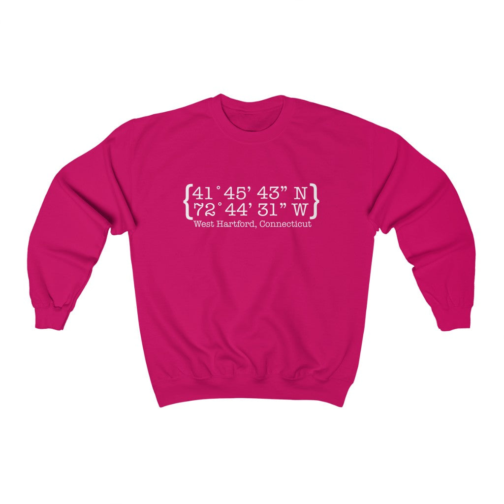 West Hartford Coordinates sweatshirt. West Hartford Connecticut tee shirts, hoodies sweatshirts, mugs, other apparel, home gifts, and souvenirs. Proceeds of this collection go to help Finding Connecticut’s brand. Free USA shipping.
West Hartford Coordinates // west hartford ct sweatshirt // finding connecticut