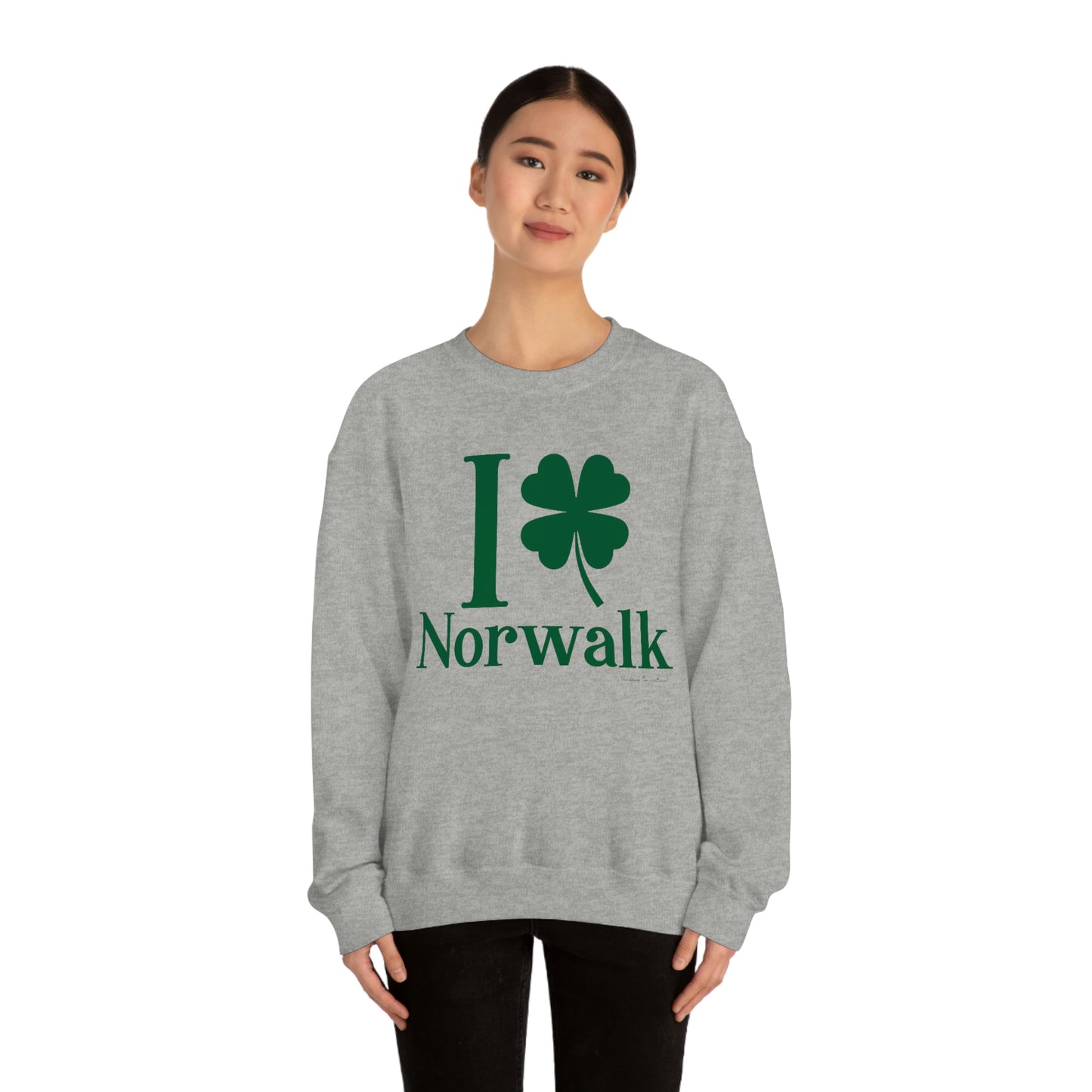 I Clover Norwalk (Green) Unisex Heavy Blend™ Crewneck Sweatshirt