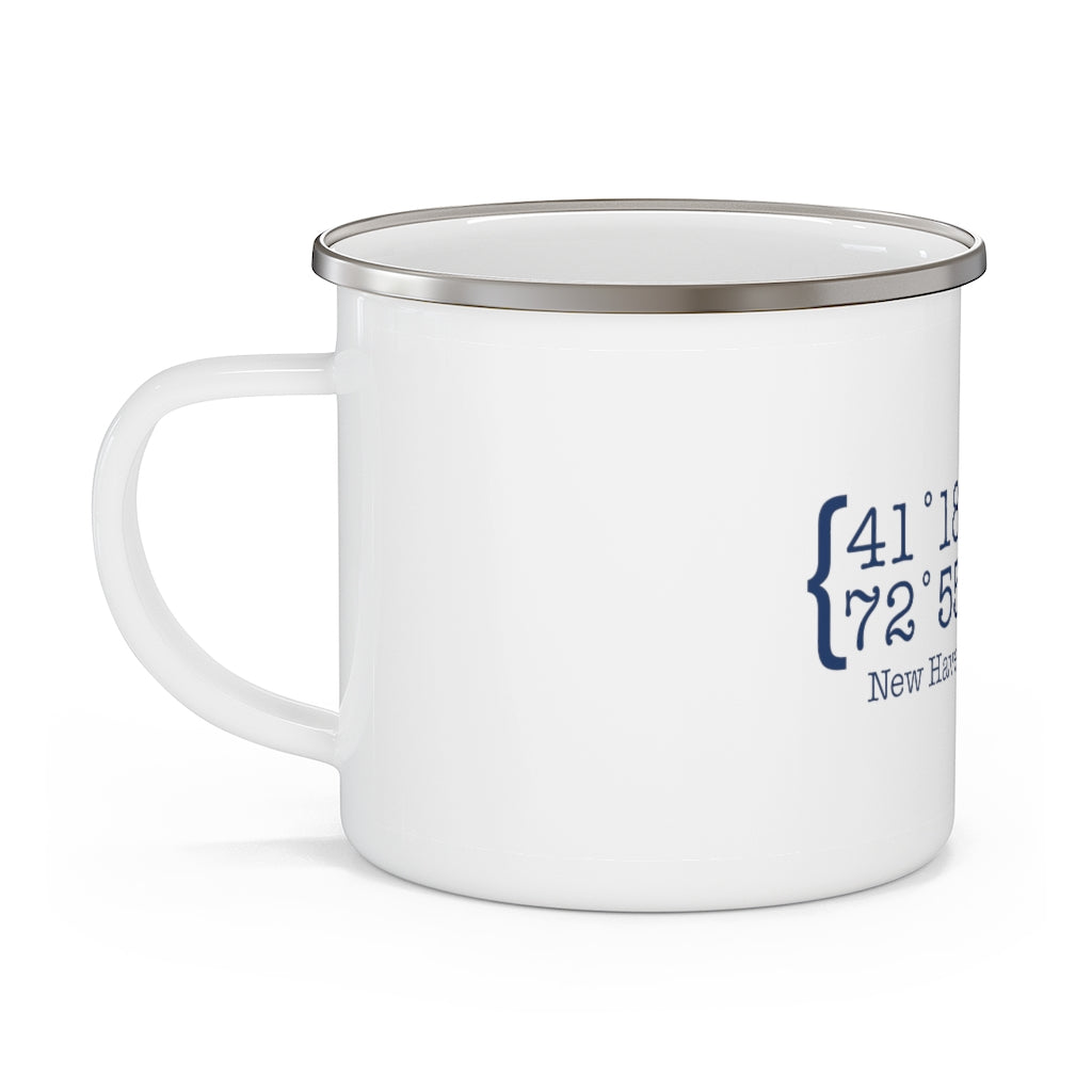 New Haven Coordinates Enamel Camping Mug
