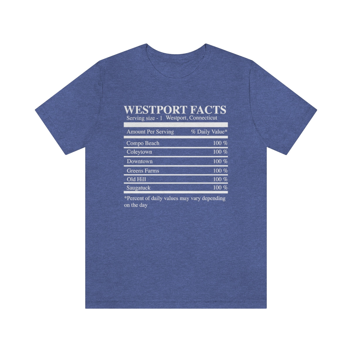 Westport Facts Unisex Jersey Short Sleeve Tee