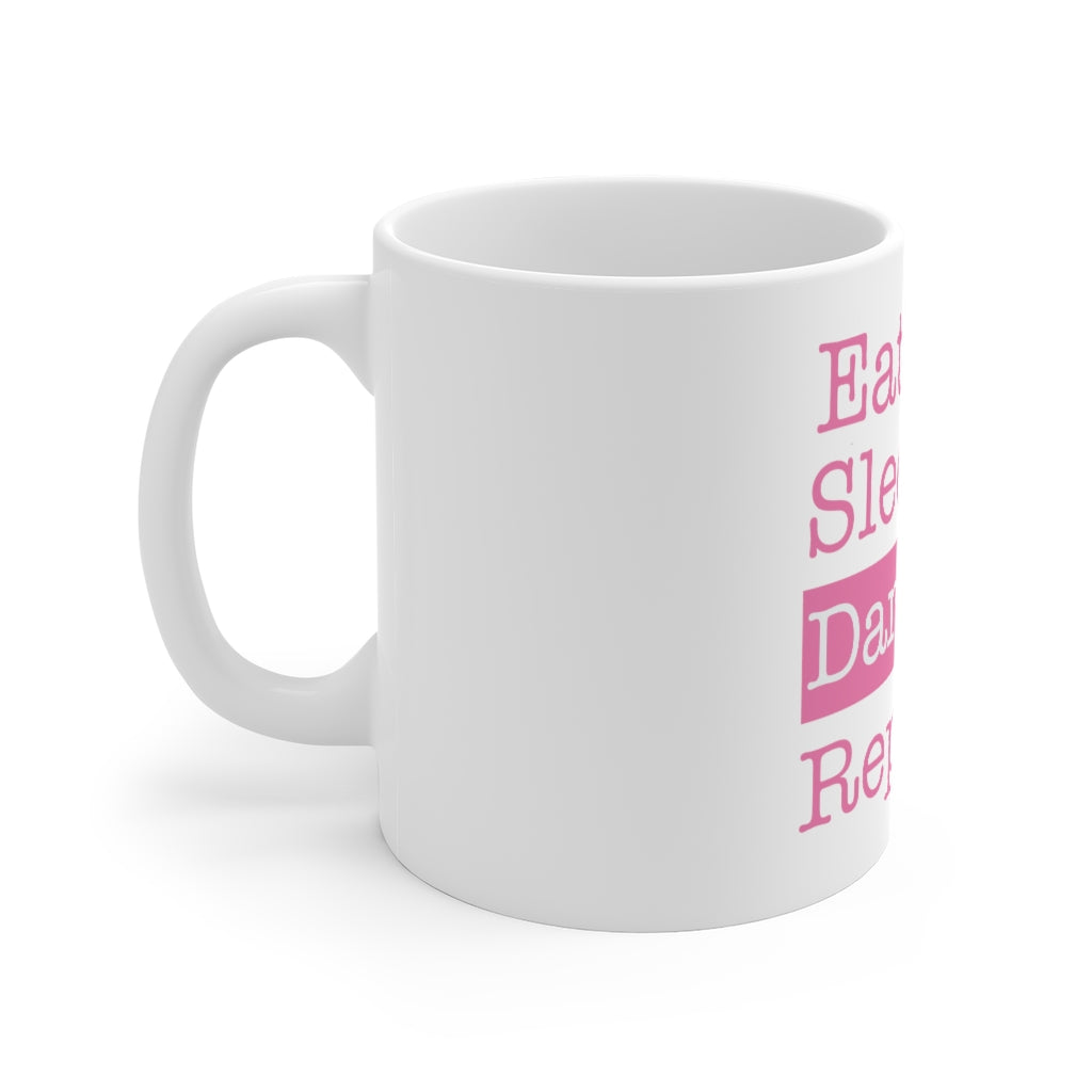 Darien Eat. Sleep. Darien. Repeat. White Ceramic Mug