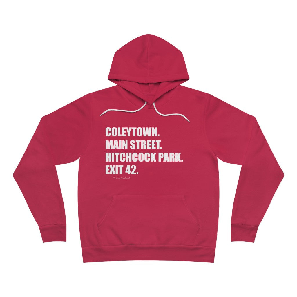 Coleytown. Main Street. Hitchcock Park. Exit 42. Unisex Sponge Fleece Pullover Hoodie How do you say Westport without saying Westport? Westport, Connecticut is filled with unique aspects. Each providing different elements that make up the town from historic to modern traditions. Proceeds of this collection goes to help build Finding Westport and Finding Connecticut's brands.