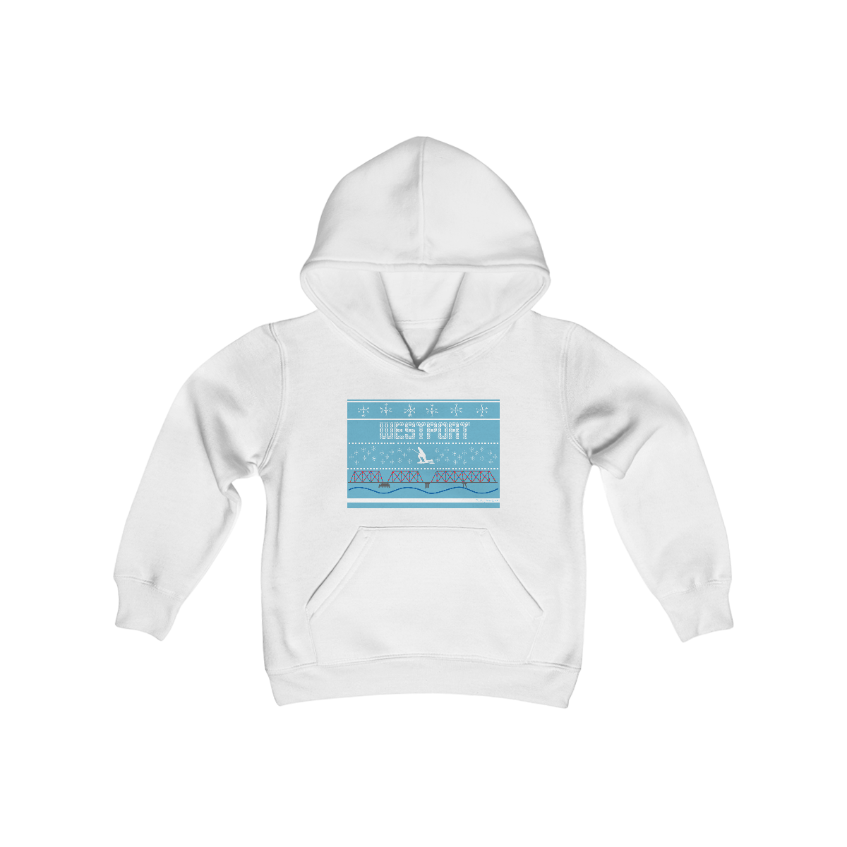 westport ct / connecticut ugly christmas sweater youth hoodie