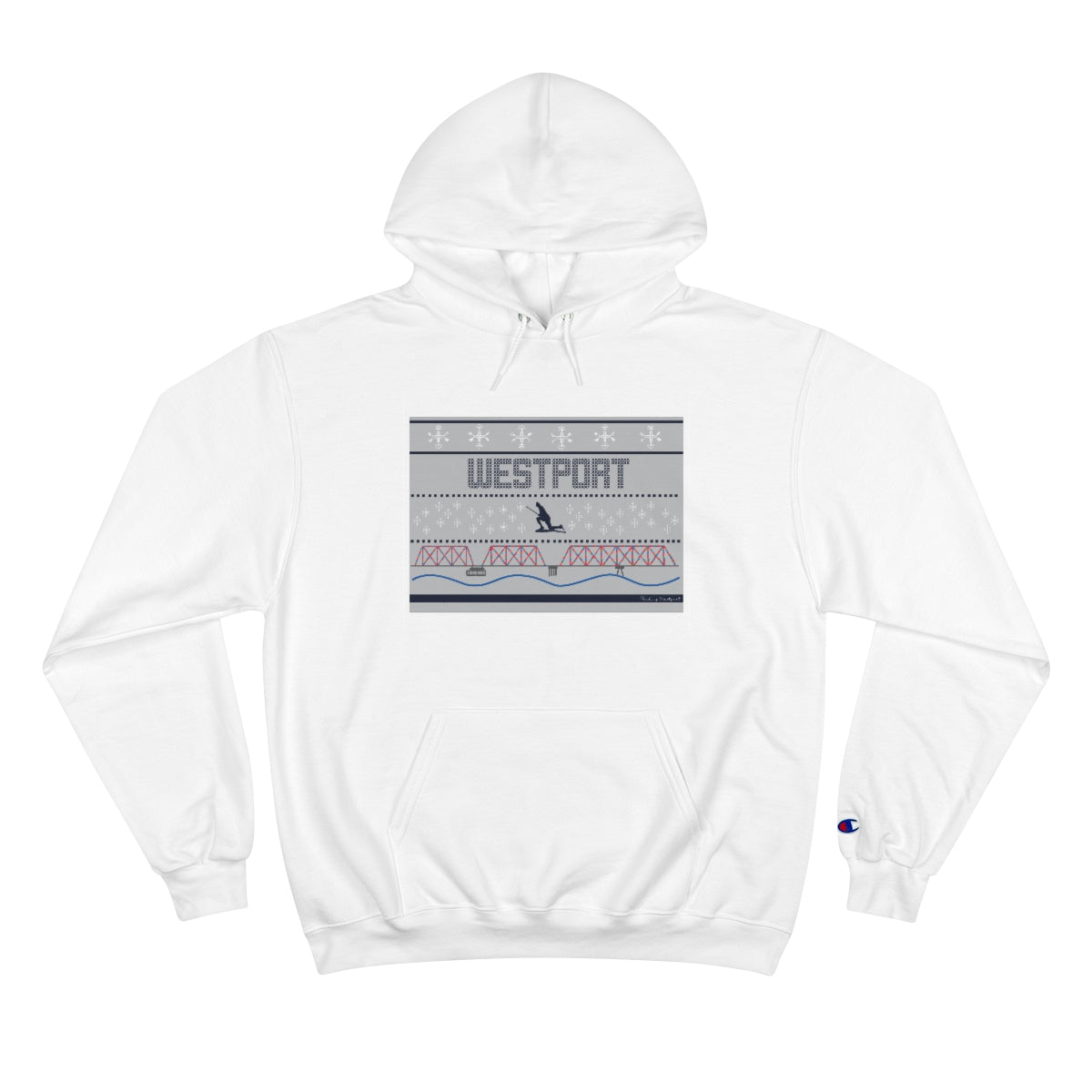 westport ct / connecticut ugly christmas sweater hooded sweattshirt hoodie