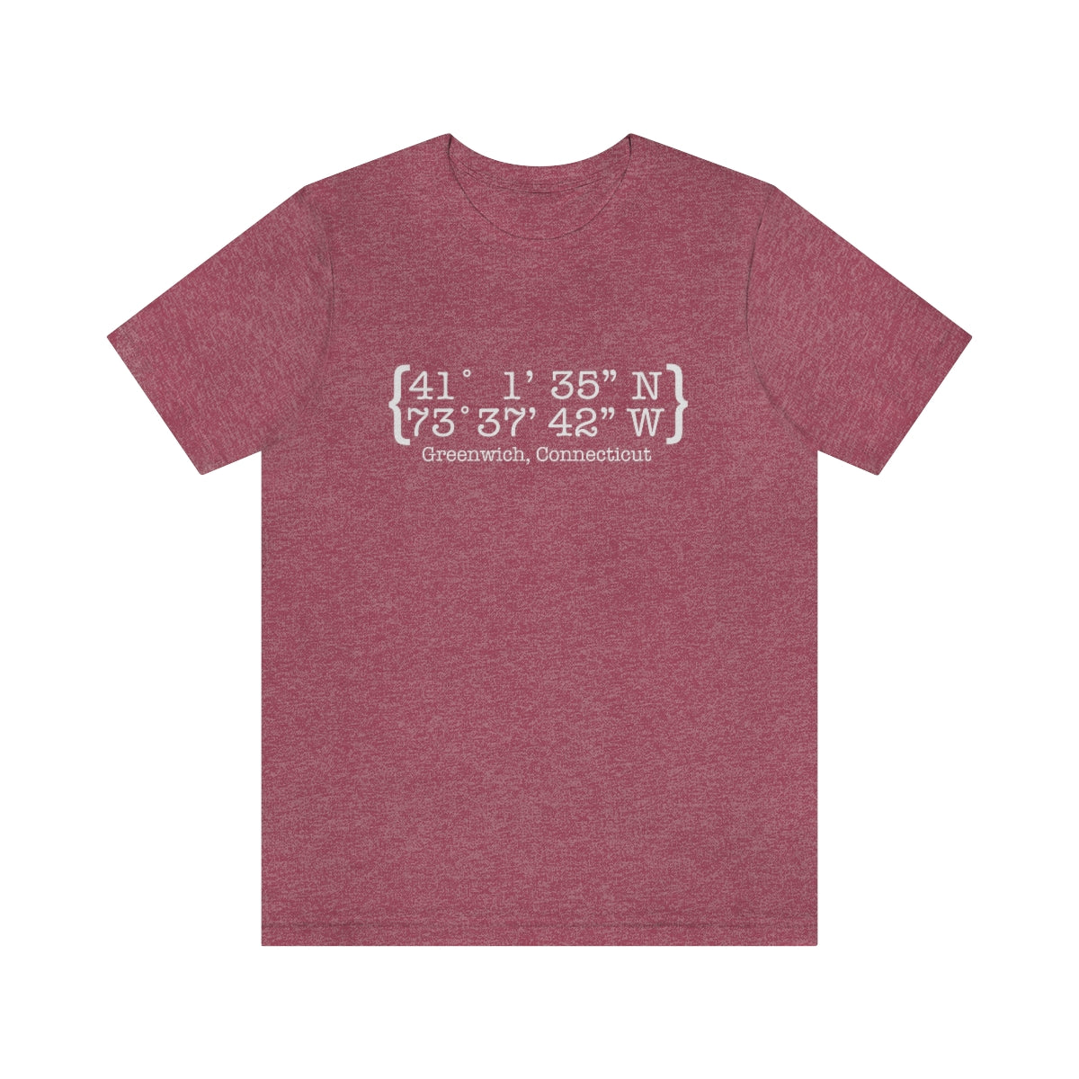 Greenwich Coordinates Unisex Jersey Short Sleeve Tee