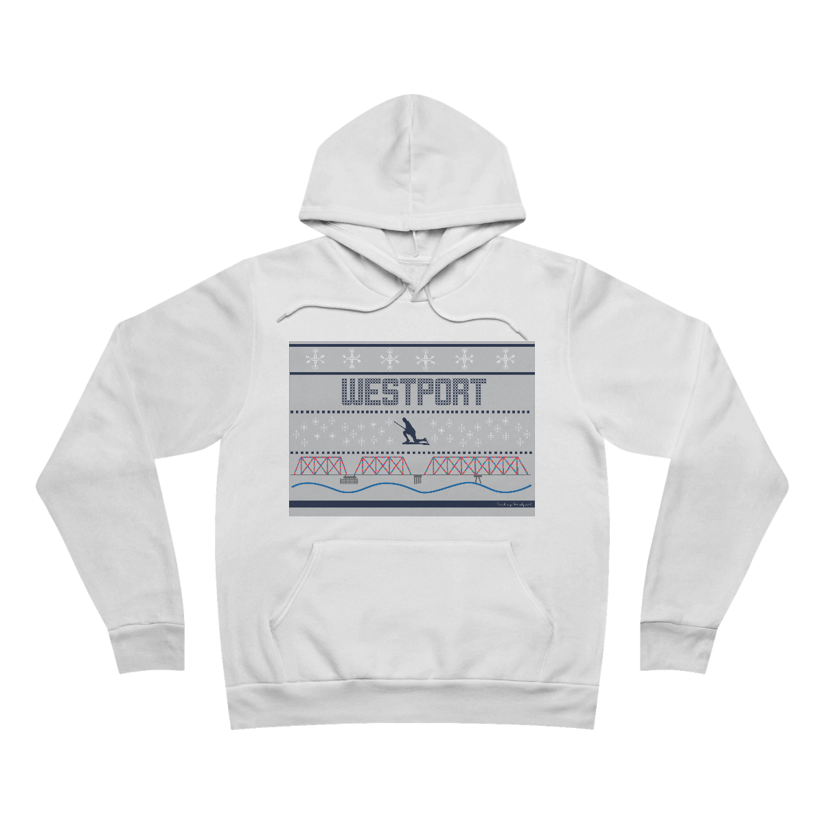 westport ct / connecticut ugly christmas sweater hooded sweatshirt hoodie