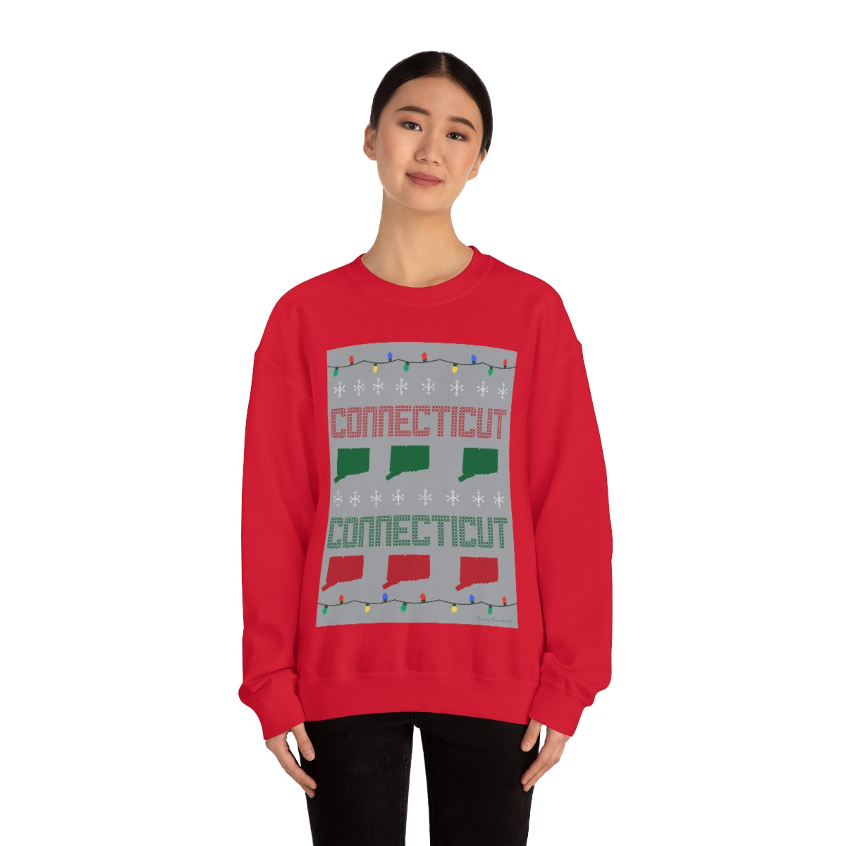 connecticut ugly holiday sweatshirt