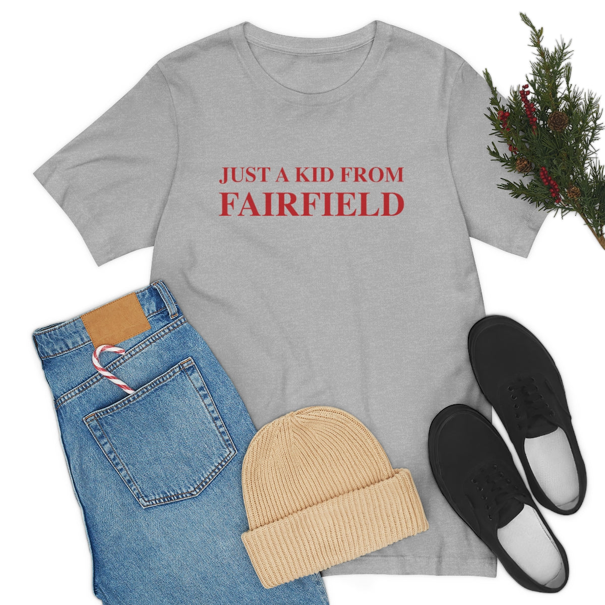 Just a kid from Fairfield Unisex Jersey Short Sleeve Tee