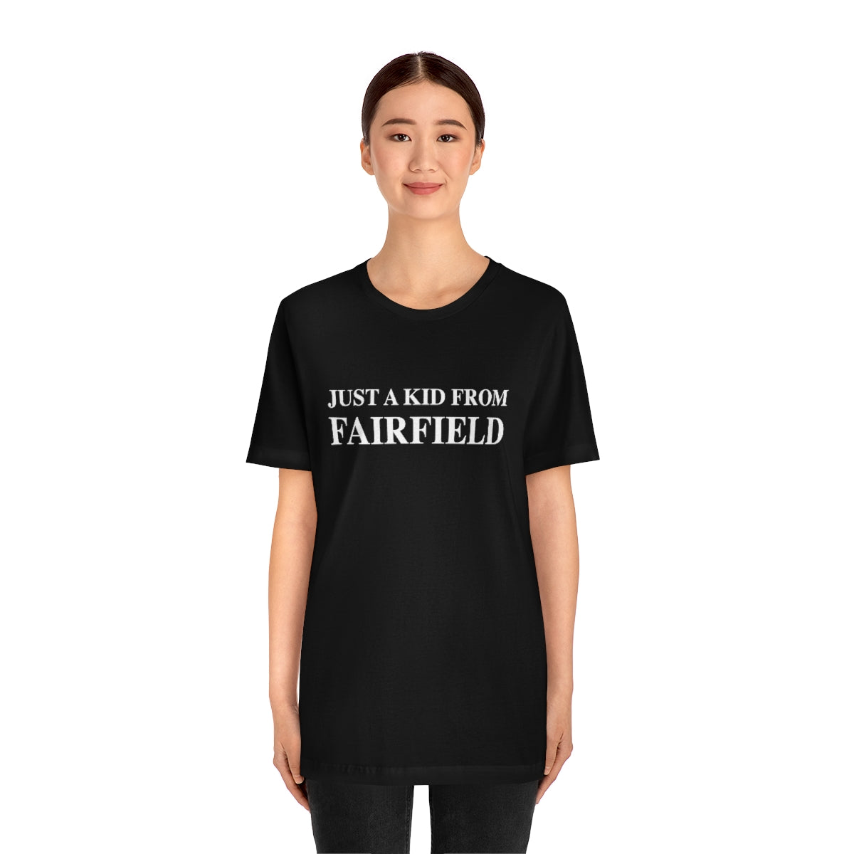 Just a kid from Fairfield Unisex Jersey Short Sleeve Tee