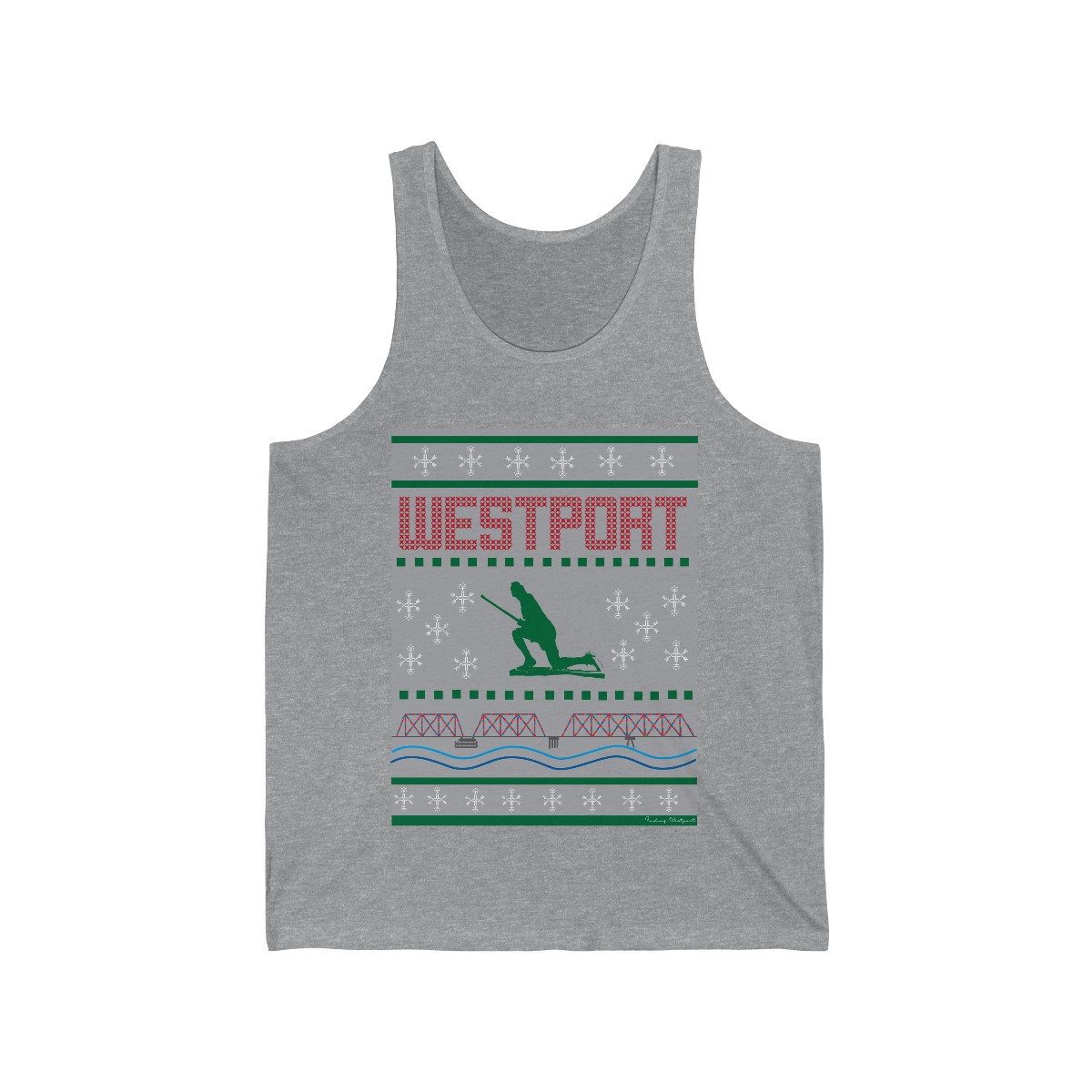 westport ugly christmas sweater tank top