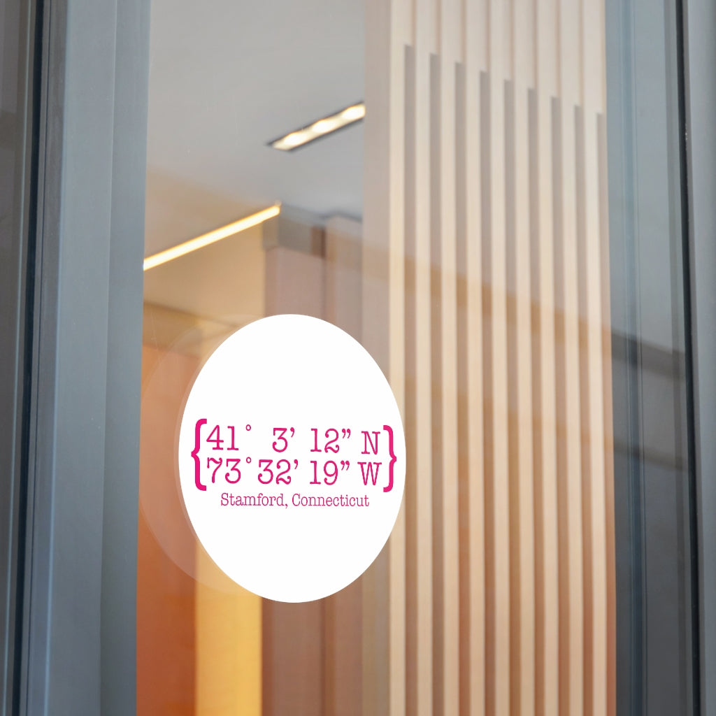 Stamford Coordinates Round Vinyl Stickers