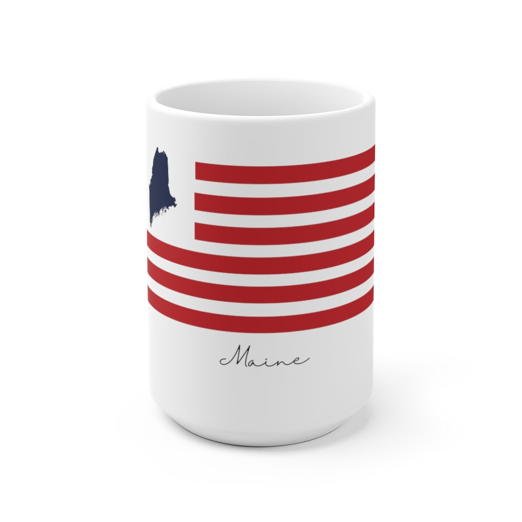 Maine Flag collection has tee shirts, mugs, reusable bags, and other apparel and gifts. All proceeds goes to help build the Finding Maine brand and get our website up and going. Free shipping on all products.