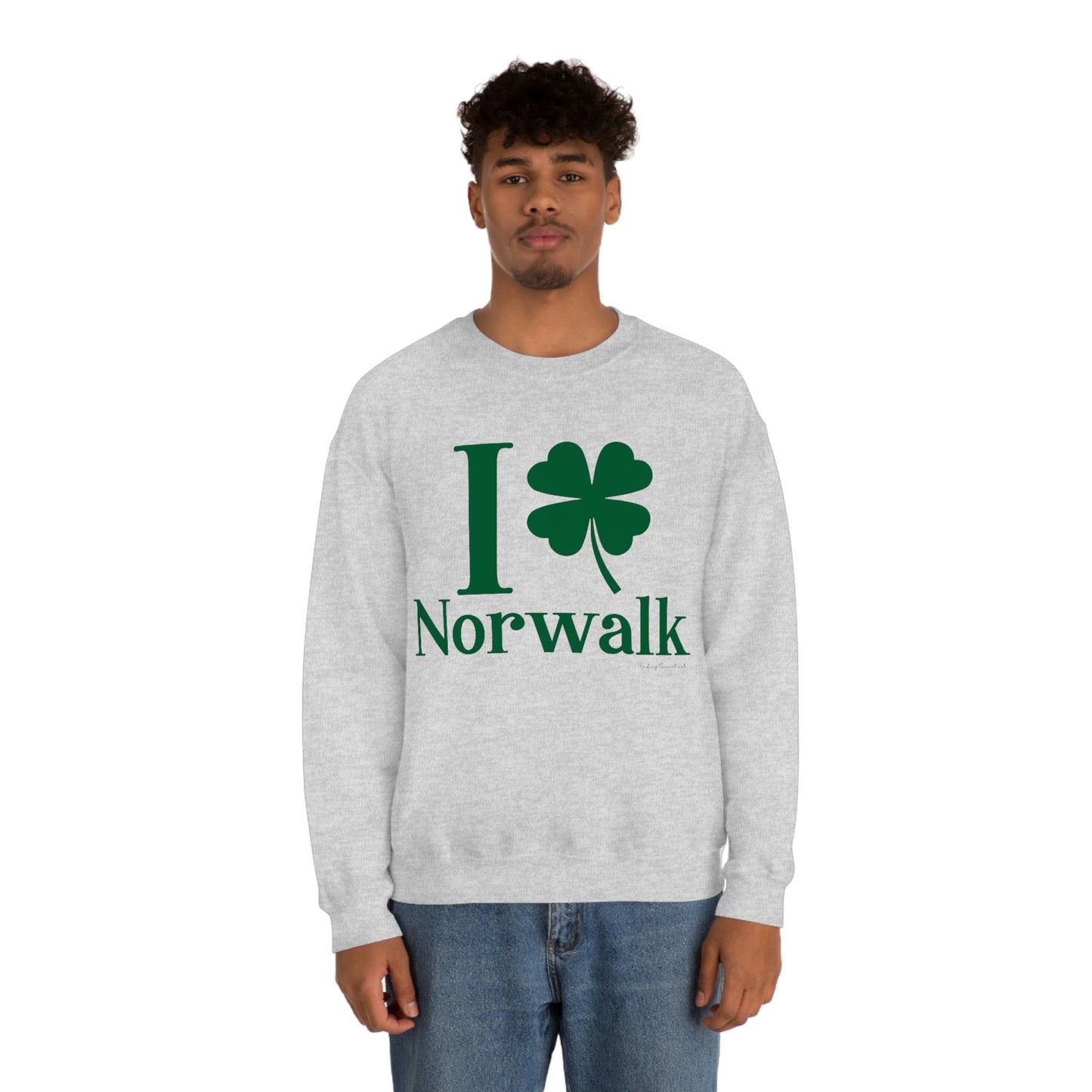 I Clover Norwalk (Green) Unisex Heavy Blend™ Crewneck Sweatshirt
