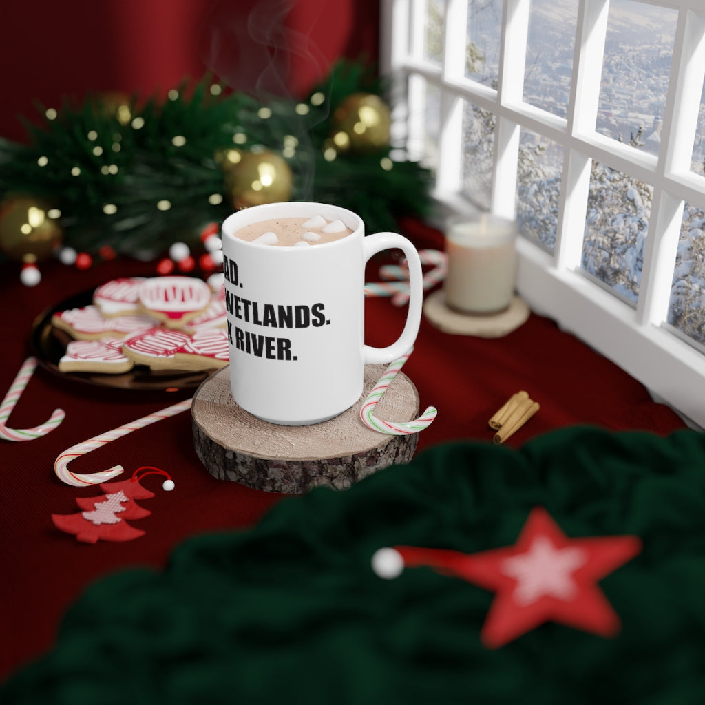 Wilton Road. Partrick Wetlands. Saugatuck River. Exit 41. White Ceramic Mug How do you say Westport without saying Westport? Westport, Connecticut is filled with unique aspects. Each providing different elements that make up the town from historic to modern traditions. Proceeds of this collection goes to help build Finding Westport and Finding Connecticut's brands.