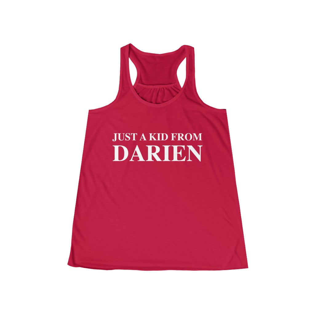 just a kid from darien connecticut womens tank top