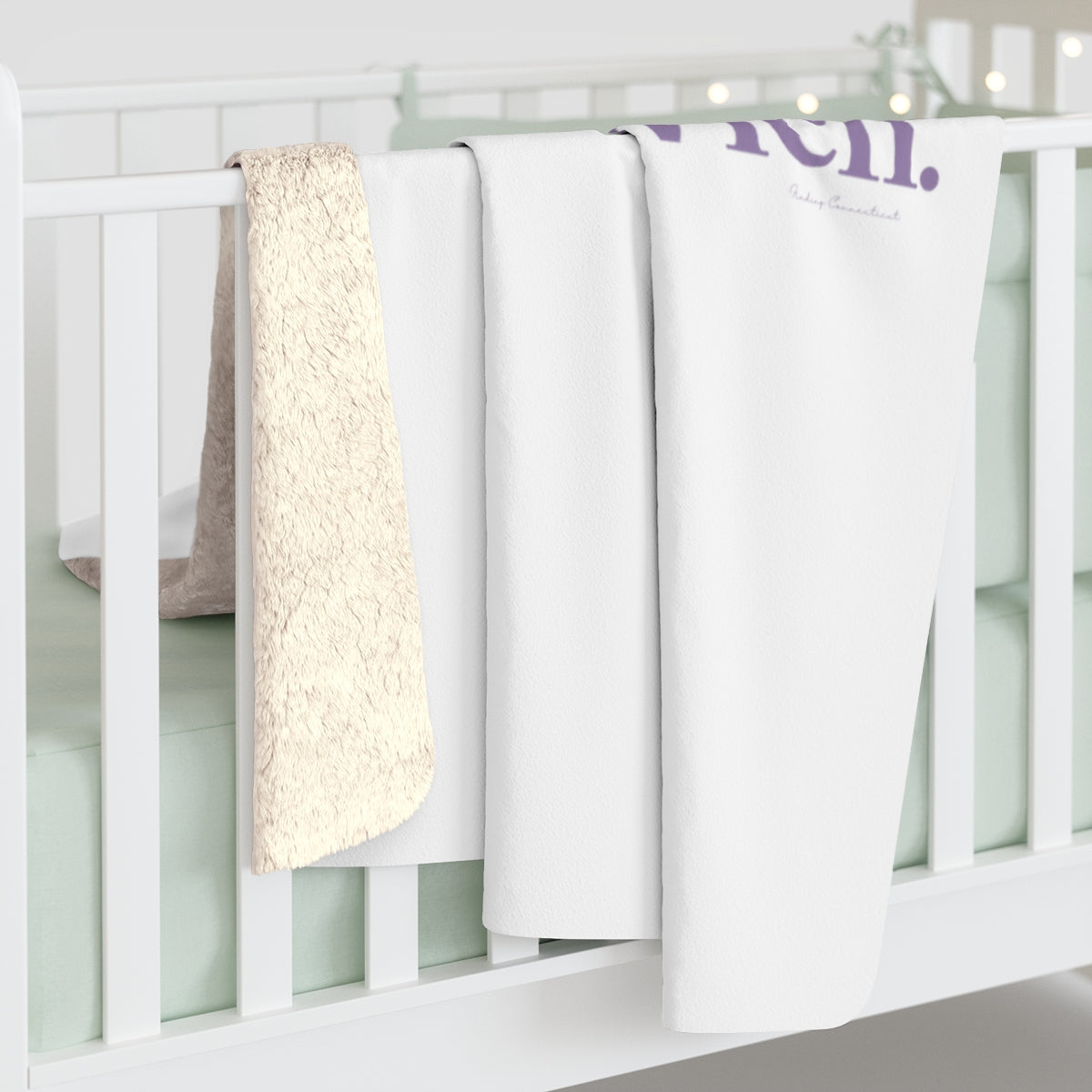 I'd rather be in Old Greenwich. Sherpa Fleece Blanket