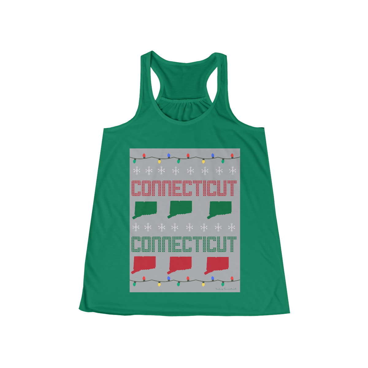 connecticut ugly holiday tee shirt