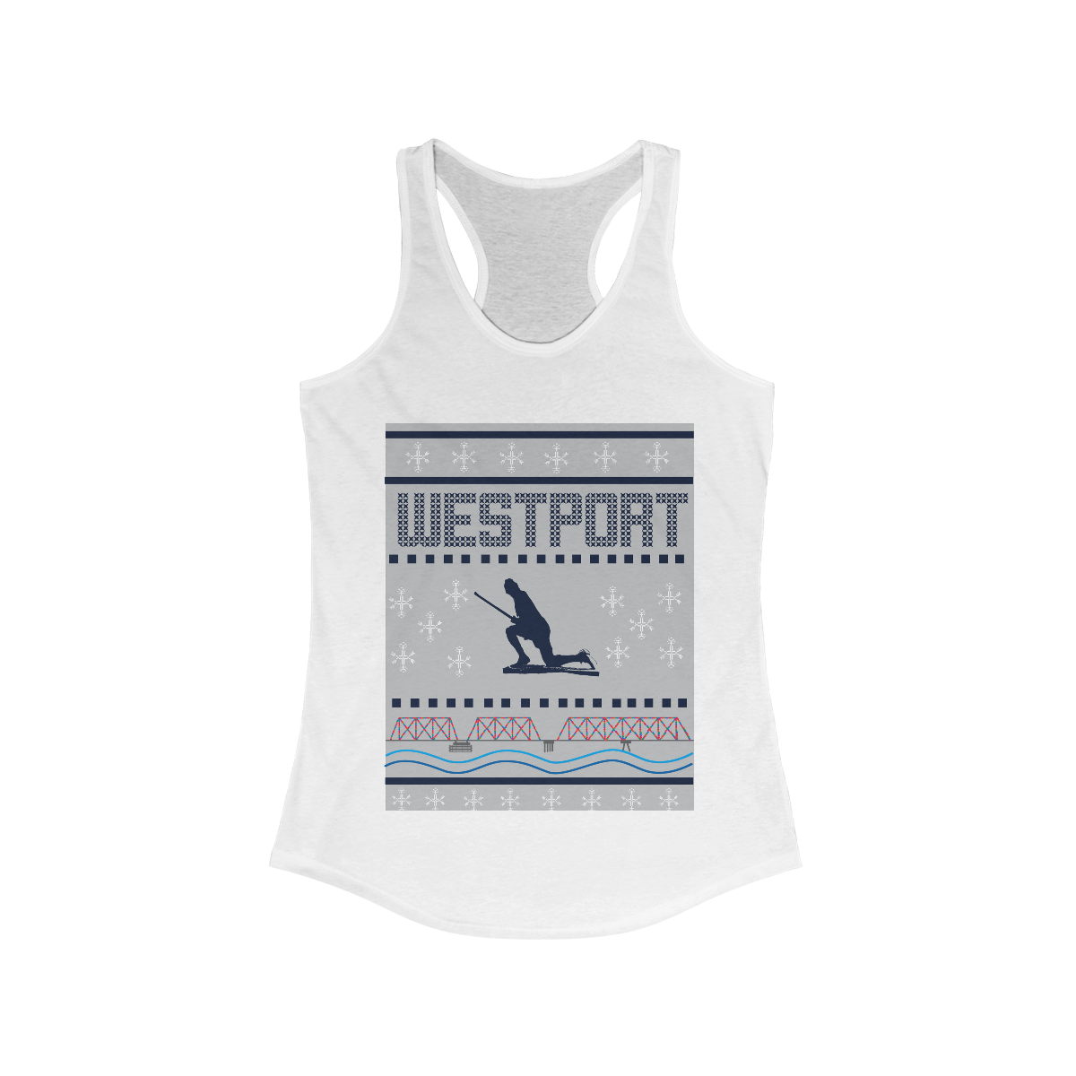 westport ct / connecticut ugly christmas sweater tank top shirt