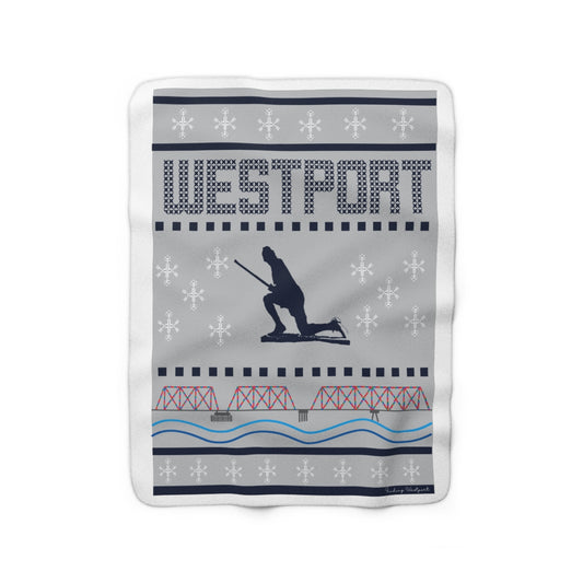 westport ct / connecticut ugly christmas sweater blanket