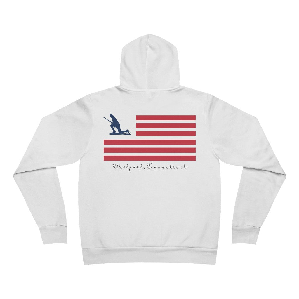 Minuteman Flag (back) Unisex Sponge Fleece Pullover Hoodie