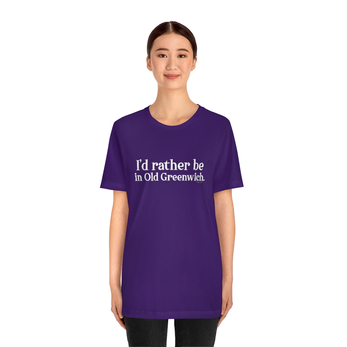 I'd rather be in Old Greenwich. Unisex Jersey Short Sleeve Tee