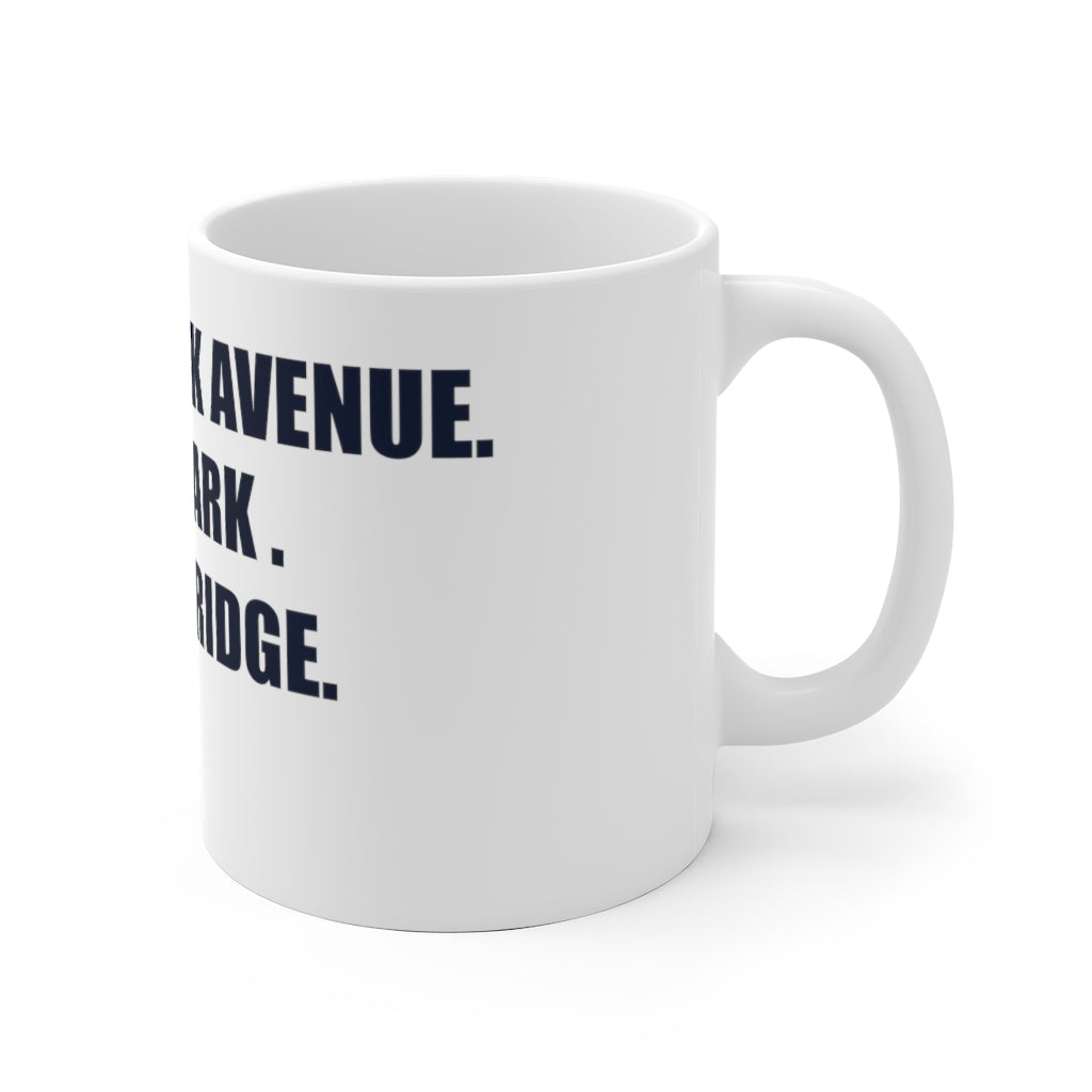Saugatuck Ave. Luciano Park. Cribari Bridge. Exit 17. White Ceramic Mug How do you say Westport without saying Westport? Westport, Connecticut is filled with unique aspects. Each providing different elements that make up the town from historic to modern traditions. Proceeds of this collection goes to help build Finding Westport and Finding Connecticut's brands.