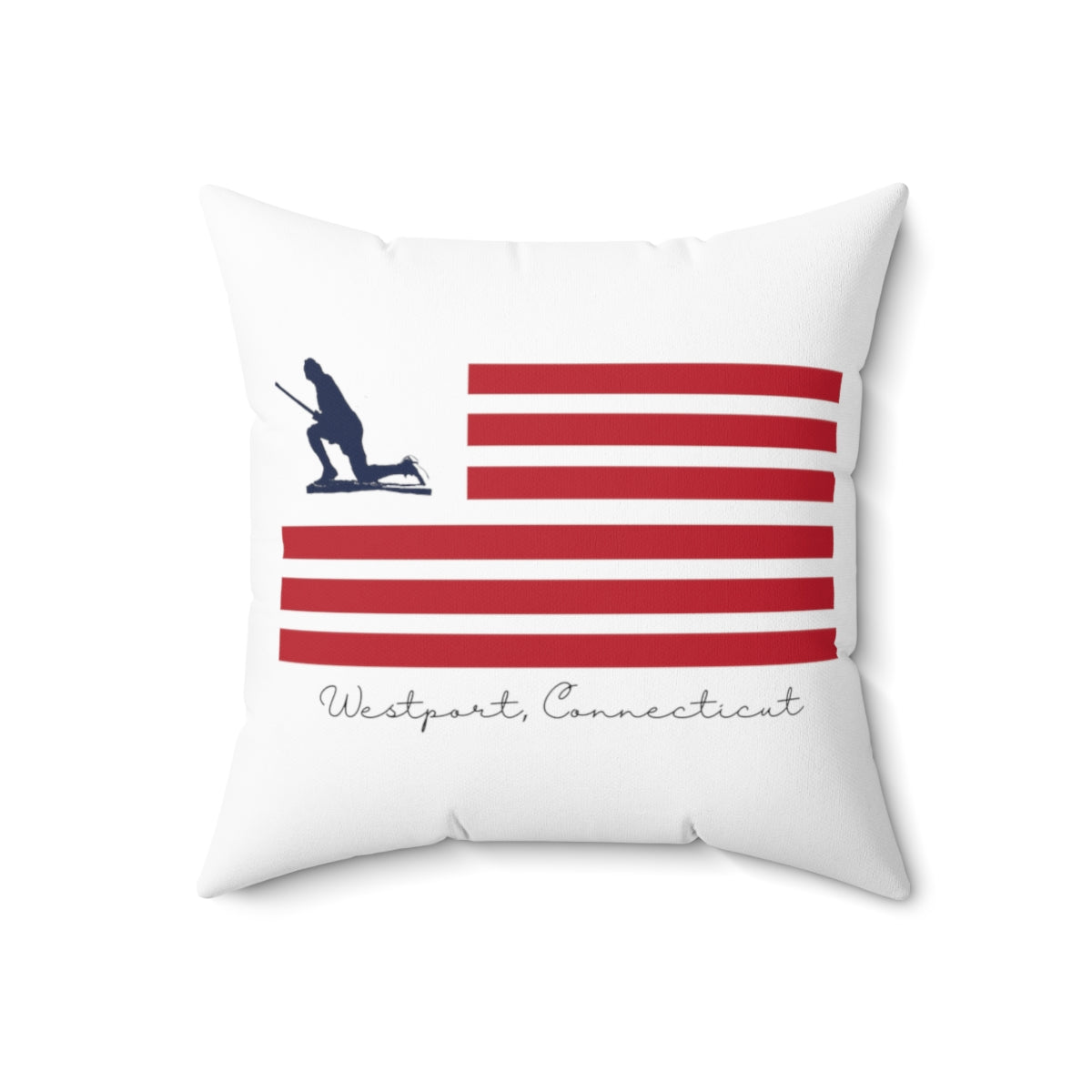 Minuteman Flag Spun Polyester Square Pillow